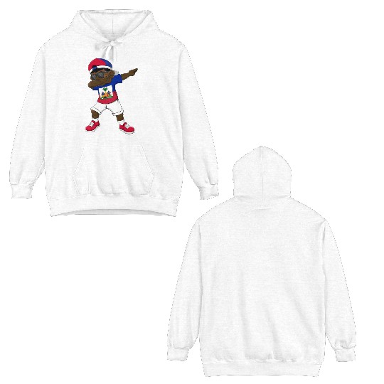 Dabbing Haitian Haiti Flag Dab Dance Double Sided Hoodies