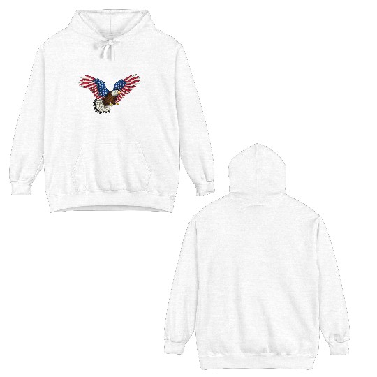 100 Year Old Patriotic Eagle Usa Flag 1922 Double Sided Hoodies