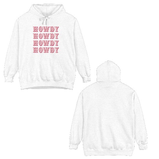 White Cowgirl Howdy Rodeo Western Country Southern Double Sided Hoodies