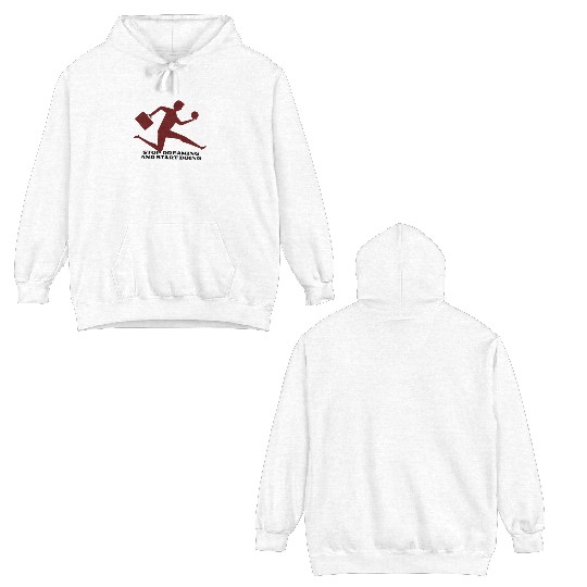 Business man logo art in clothing design Double Sided Hoodies