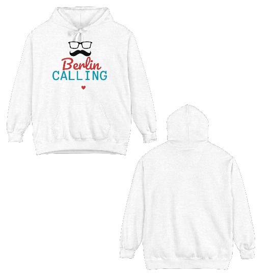 Black Red Blue Berlin Calling Double Sided Hoodies