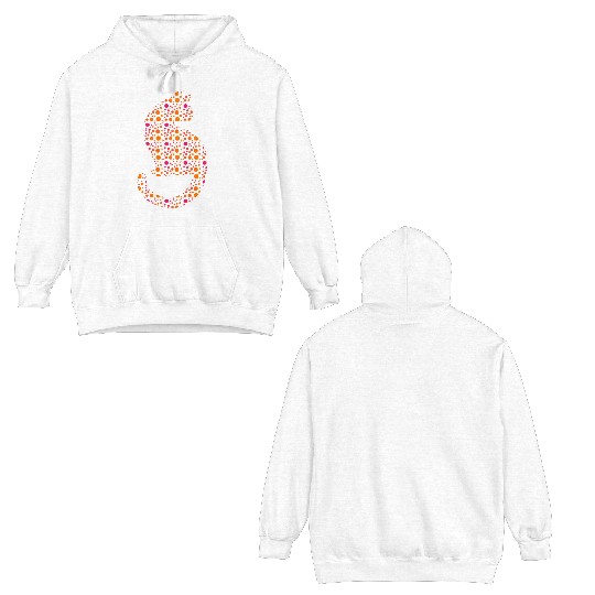 Flat Cat Design - Purrfectly Geometric Double Sided Hoodies