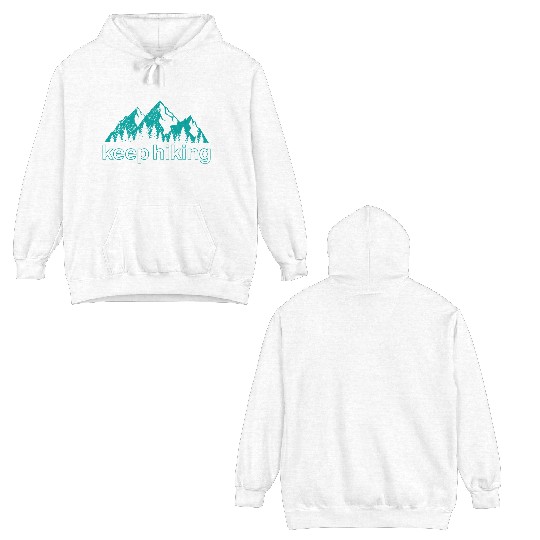 Keep calm keep hiking tumblr Double Sided Hoodies