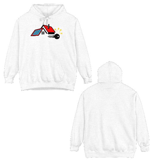 Key for the new house with solar panels Double Sided Hoodies