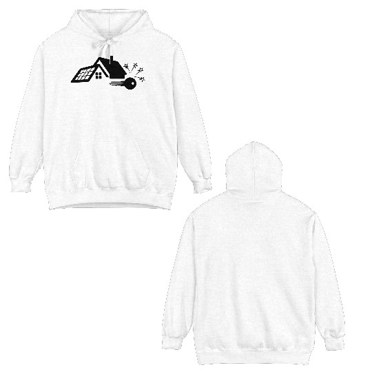 Shadow image of key for the new house Double Sided Hoodies