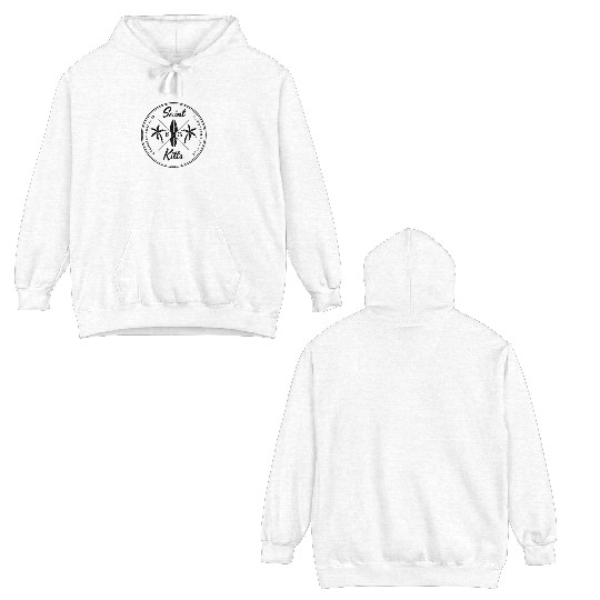 Retro Saint Kitts Beach Surfing Fan Vacation Double Sided Hoodies