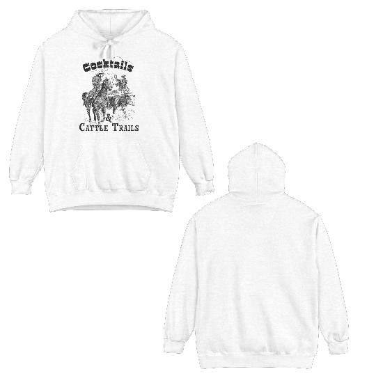Cocktails Cattle Trails Cow Cow Double Sided Hoodies