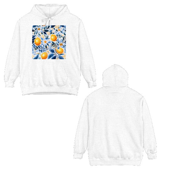 Yellow Lemon Floral Detailed Summer Collection 01 Double Sided Hoodies
