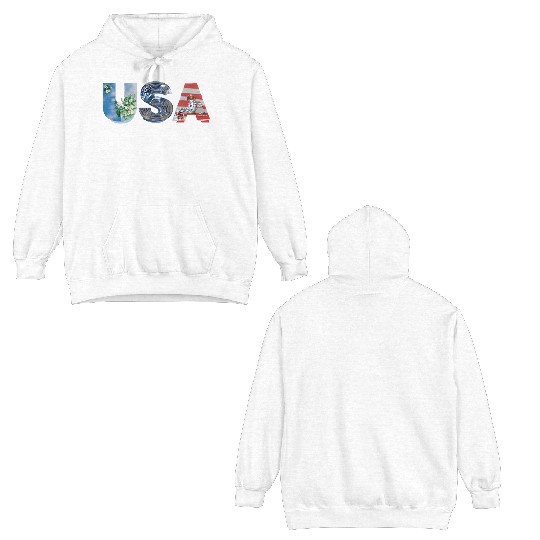 USA STATUE OF LIBERTY Comfort Colors Double Sided Hoodies, USA