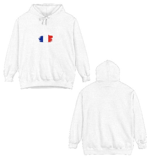 Nice France Souvenir Franã§Ais Country Flag Brushe Double Sided Hoodies