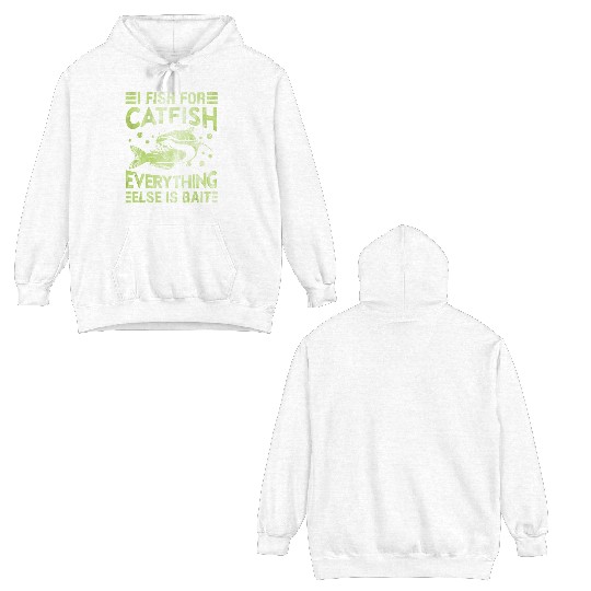 Catfish Hobby Angler I fish for Catfish Fishing Double Sided Hoodies