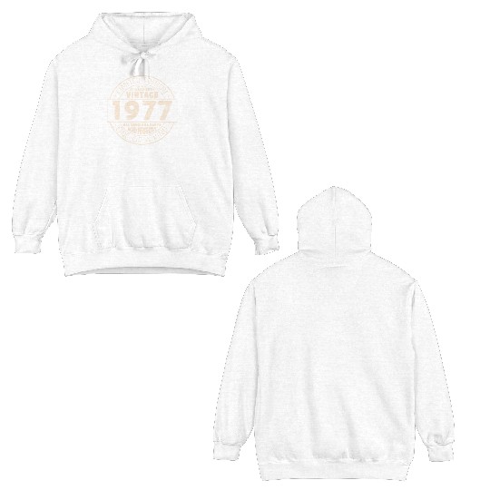 Vintage 1977 Birthday Gift Double Sided Hoodies