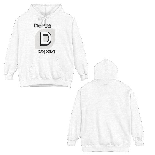 Uno Draw Two Card Double Sided Hoodies