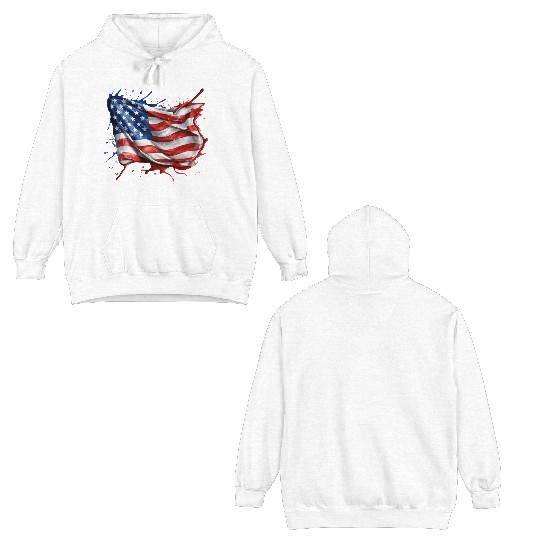 American Flag Double Sided Hoodies