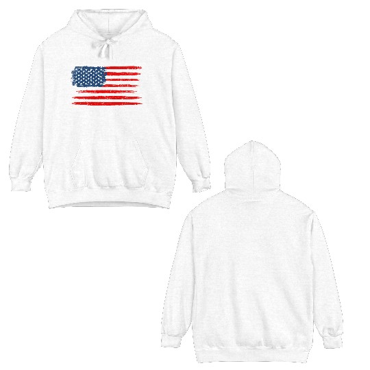 These Colors American Flag Don'T Run Retro Double Sided Hoodies