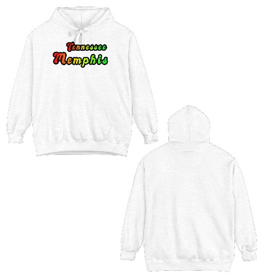 Memphis Tennessee rainbow design Double Sided Hoodies