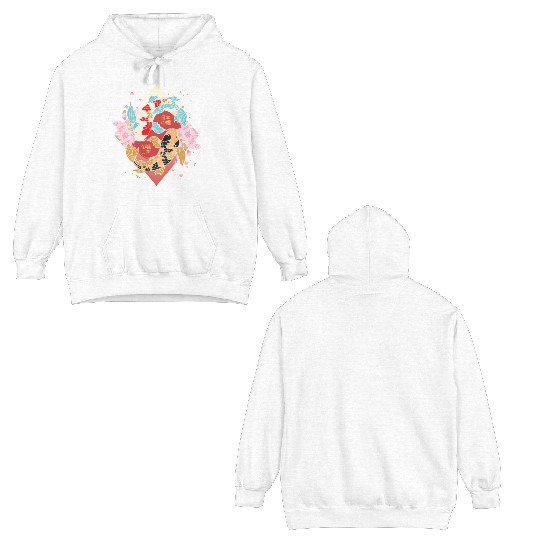 Kawaii Cherry Blossom Koi Fish Japanese Sakura Double Sided Hoodies