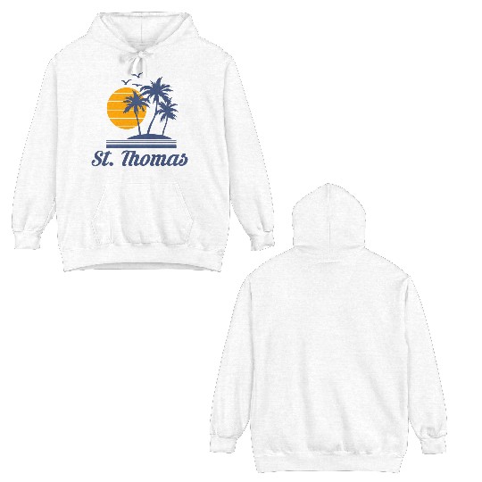Saint St Thomas Caribbean Island Beach Double Sided Hoodies