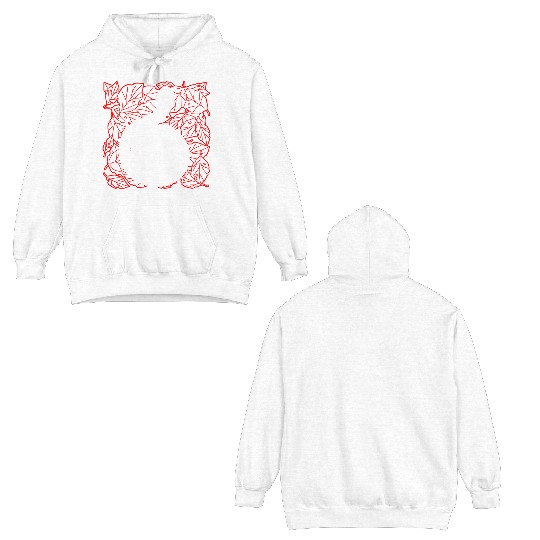 Tribal Snake Ink Art Tattoo Red White Double Sided Hoodies