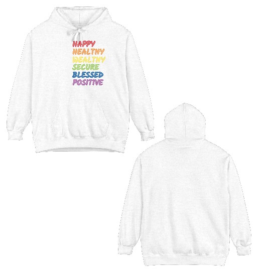 Daily Motivational Affirmation Mantra Self Love Double Sided Hoodies