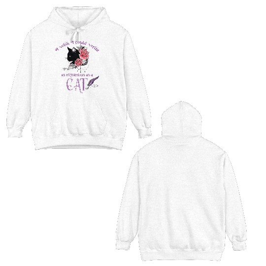 Mysterious Cat Edgar Allan Poe Double Sided Hoodies