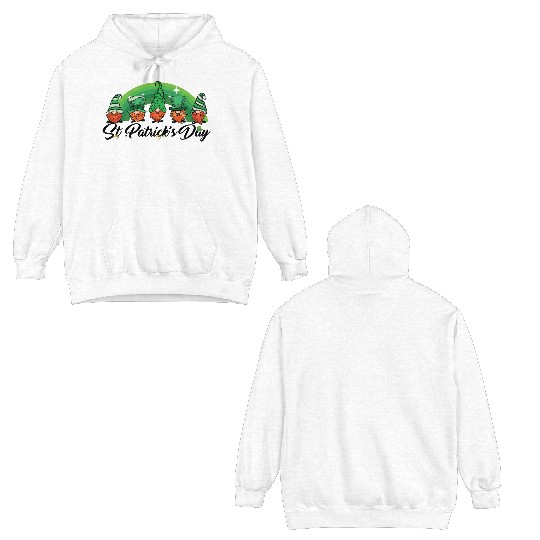 Saint Patrick s Day Horseshoe Clover Shamrock Double Sided Hoodies