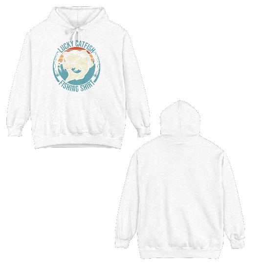 Lucky Catfish Fishing Double Sided Hoodies