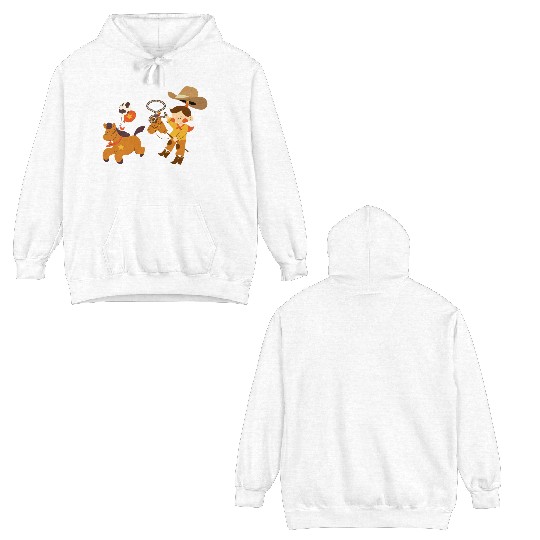 cowboy illustration Double Sided Hoodies