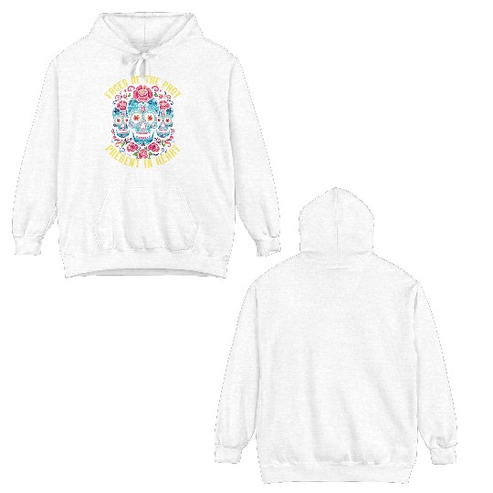 Dia De Los Muertos Sugar Skull Mexican Holiday Double Sided Hoodies