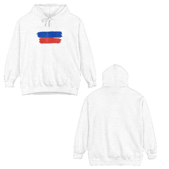 Painted Russia Flag Russian Flag Fan Double Sided Hoodies