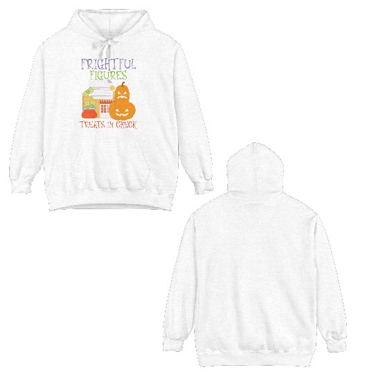 Frightful Figures Treats in Check Halloween Double Sided Hoodies
