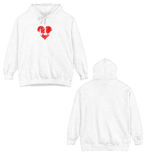 Tokyo Skyline Heartbeat Japanese Heart Love Tokyo Double Sided Hoodies