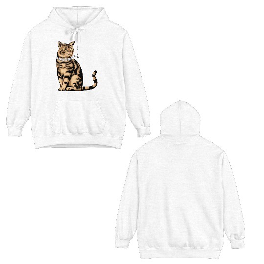 Cat Smoking Double Sided Hoodies