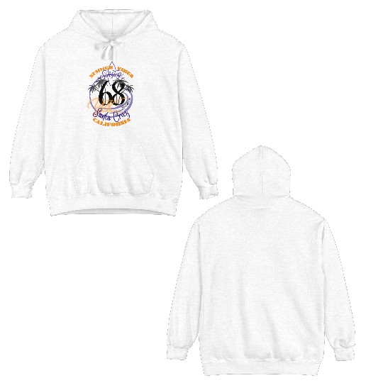Santa Cruz California summer vibes surfing Double Sided Hoodies