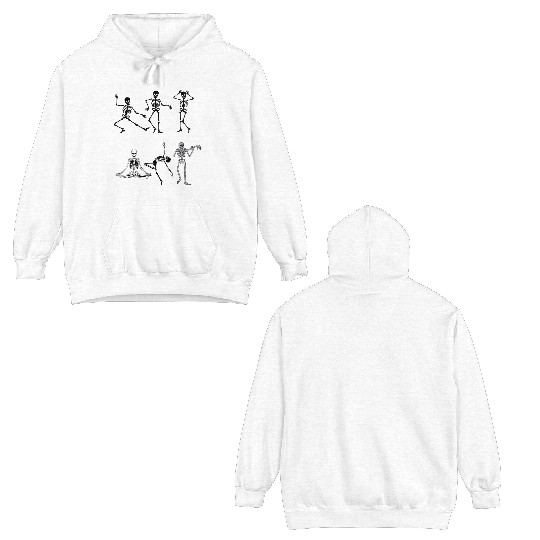 SIX SKELETON HALLOWEEN Double Sided Hoodies