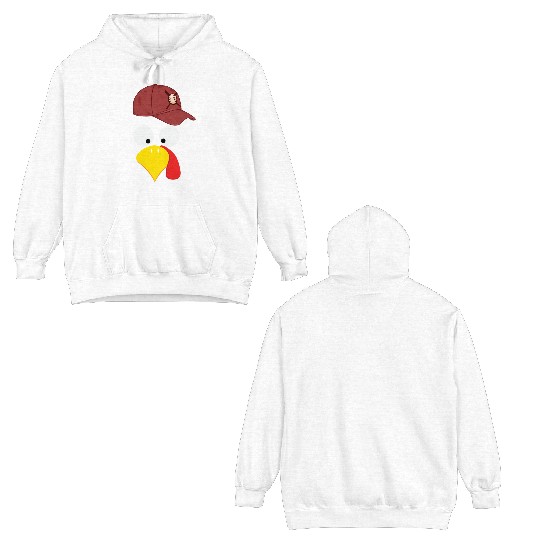 Turkey baseball thanksgiving Double Sided Hoodies