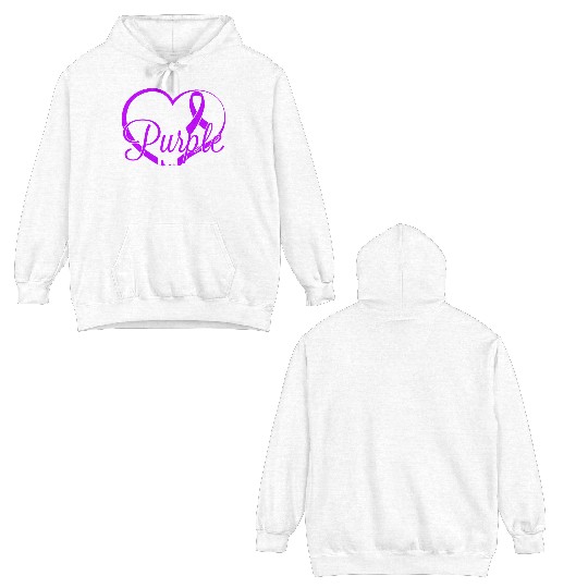 I Wear Purple For Drug Overdose Awareness Double Sided Hoodies