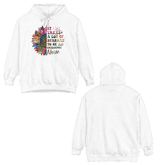 Emergency Nurse SPARKLE Double Sided Hoodies