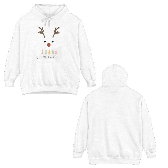 Cute Reindeer Christmas Double Sided Hoodies