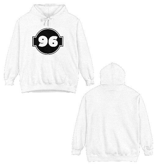 Black and White Number 96 Double Sided Hoodies