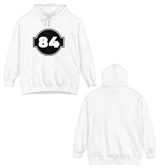 Congratulations 84 Years Old - Number Eighty-Four Double Sided Hoodies