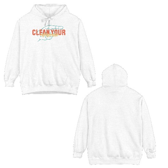 clean your refrigerator Double Sided Hoodies
