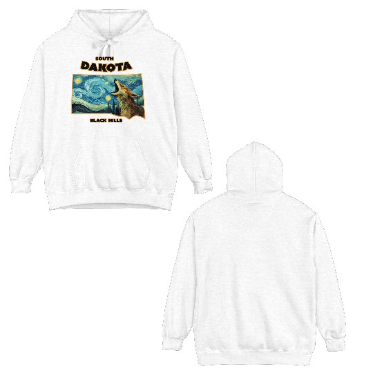 South Dakota - Coyote Double Sided Hoodies