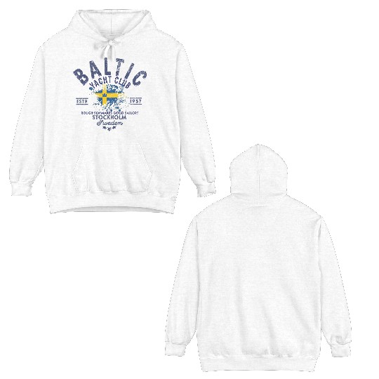Baltic Yacht Club Stockholm Design Double Sided Hoodies