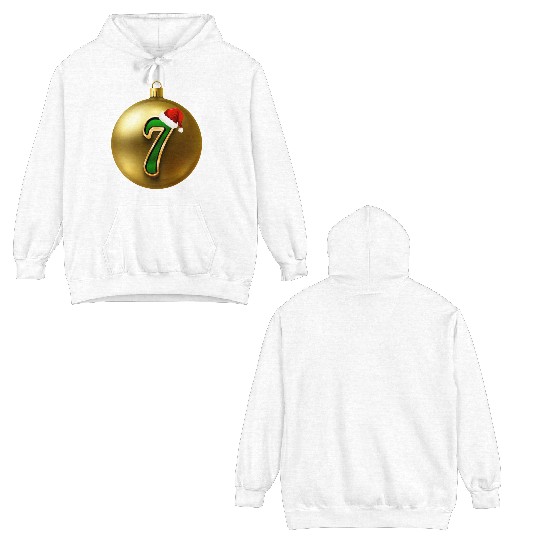 Lucky Seven Number - 7th Christmas Birthday Double Sided Hoodies