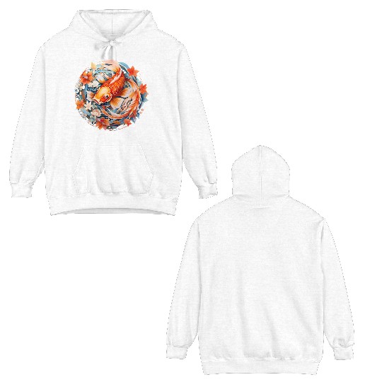 Koi Fish Mandala Art Double Sided Hoodies