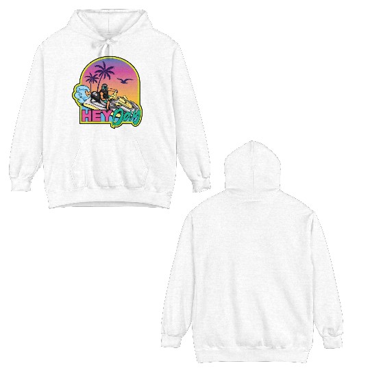 Jet Ski "Slaying Waves" Logo by "Hey Day" Double Sided Hoodies