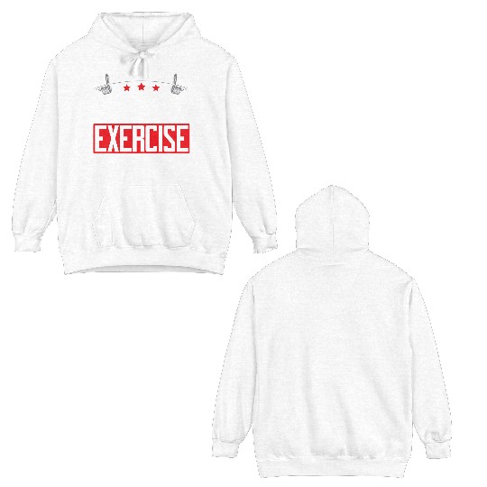 Gym Teacher Physical Education Gymtics Fitness Exe Double Sided Hoodies