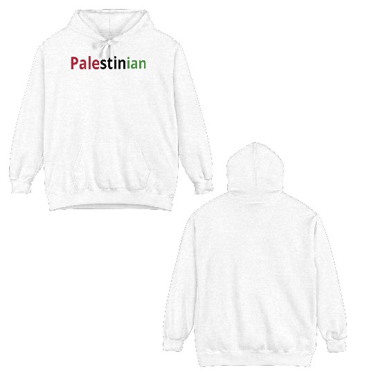Free Palestine, red black and green, watermelon Double Sided Hoodies