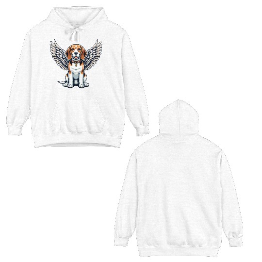 Beagle Angel - Adorable Dog with Wings Double Sided Hoodies